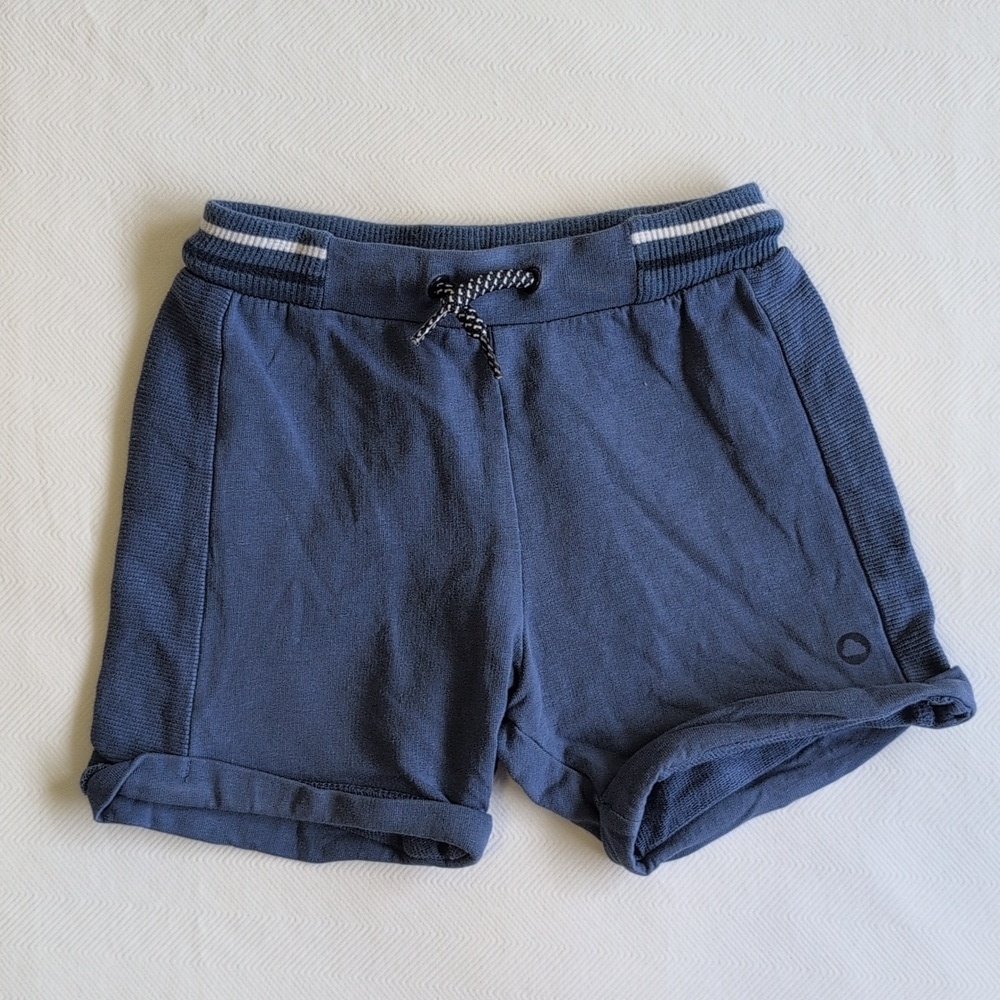 mayoral comfy blue cotton stretch pull-on lounge shorts 18 months baby boy